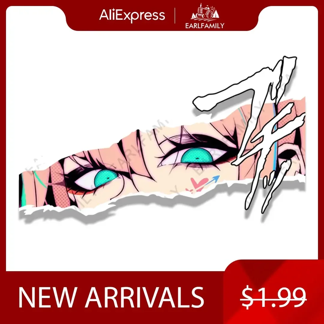 EARLFAMILY Bunny Girl Zero Two Fanart Peeker Car Sticker NSFW Sexy Waifu Anime Sketch Decal JDM Cartoon Auto Graffiti Stickers view 4