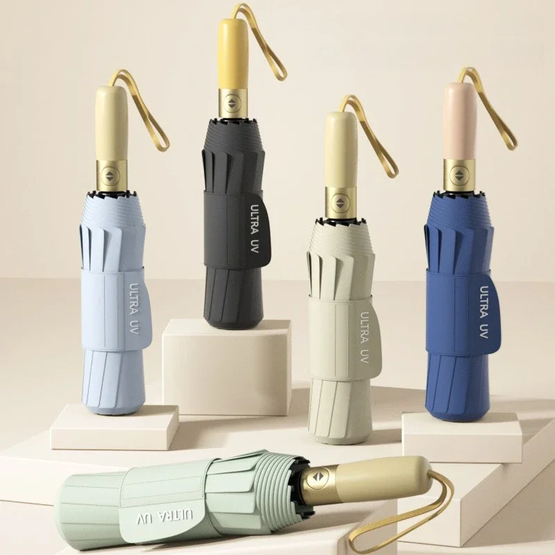 

Ветрозащитный автоматический складной зонт, устойчивый к шторм усиленный 348 ребер, УФ-зонты с защитой от солнца и дождя UPF 50+ для мужчин и женщин