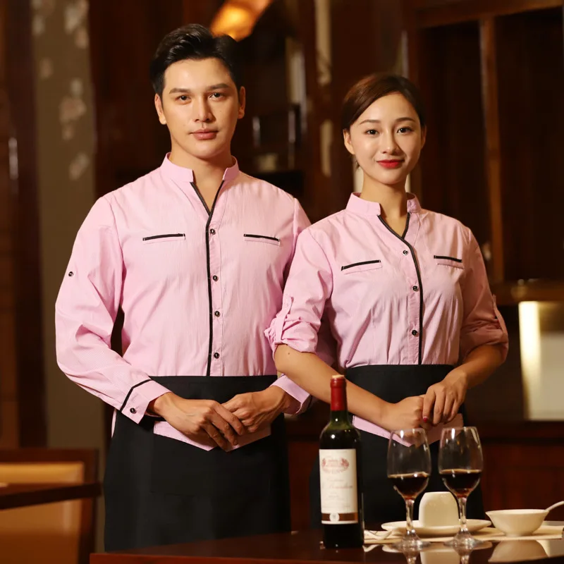 

Novel Dingheng Hot Pot Waiter Workwear Long-Sleeved Hotel Work Clothes Autumn and Winter Women's Restaurant Catering