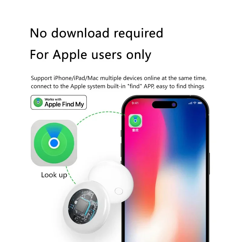 Xiaomi Smart Mini Bluetooth GPS Tracker Airtag Work With IOS APP Smart Anti Lose Reminder Device Pet Key Wallet Finder For IOS