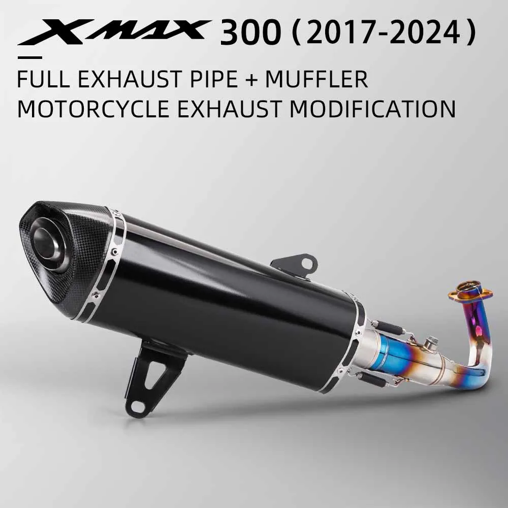 

Для мотоциклов Yamaha XMAX XMAX250 XMAX300 2017-2024: Полная выхлопная система, передняя соединительная труба, глушитель, комплект выхлопных труб для скутера