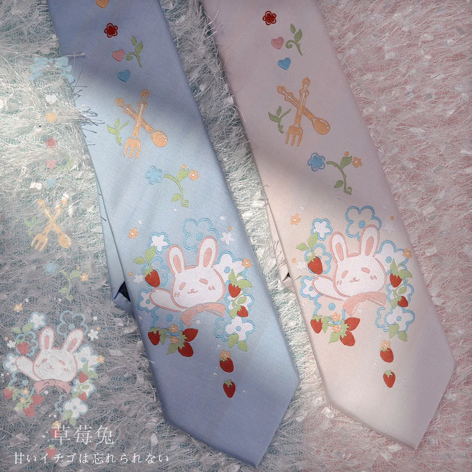 Anime Tie Accessories JK Uniform Rabbit Cosplay Student Harajuku Kawaii Lolita Girl Women Gift Prop