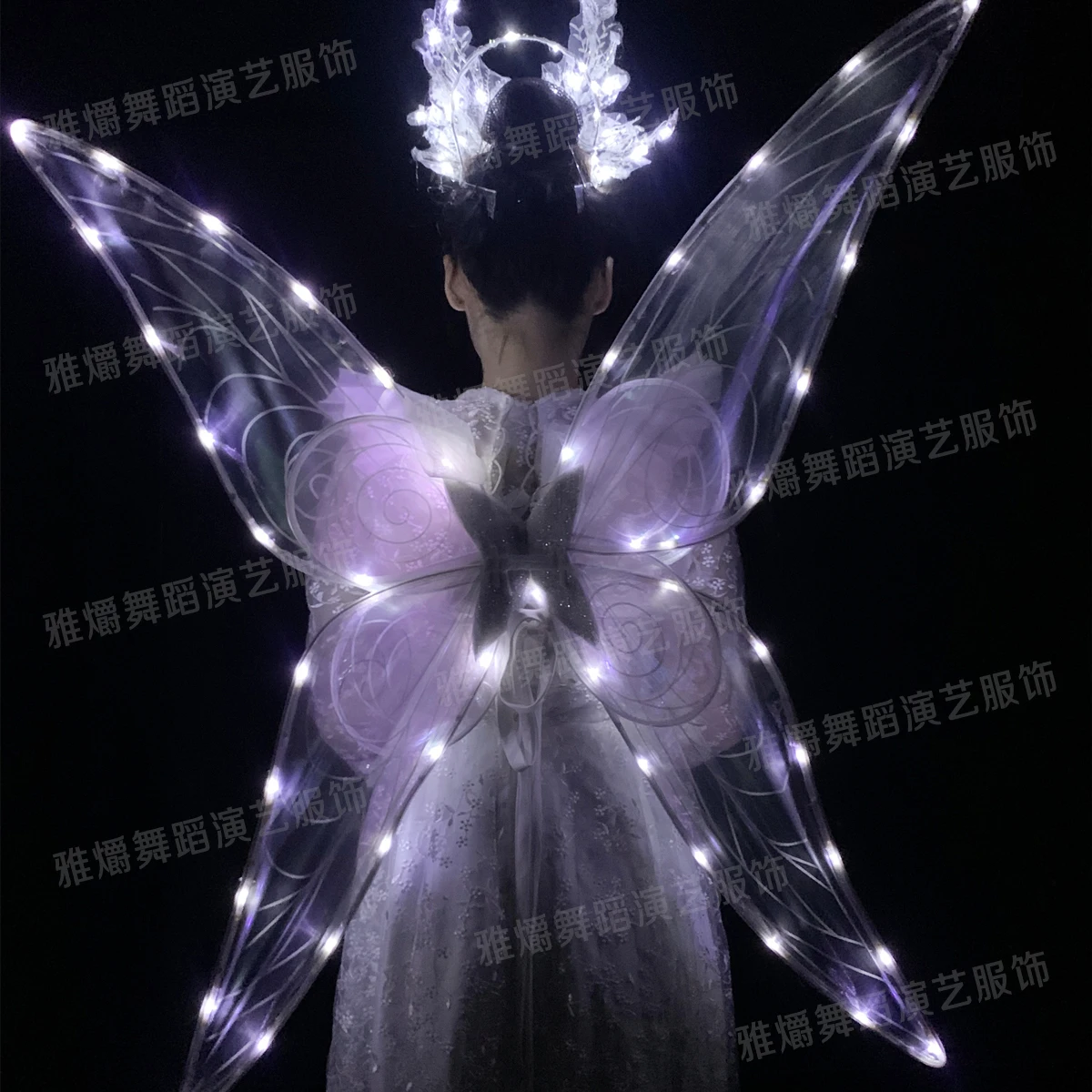 

LED luminous wings, scepter, fluorescent wings performance costume butterfly wings lights off skirt cape props