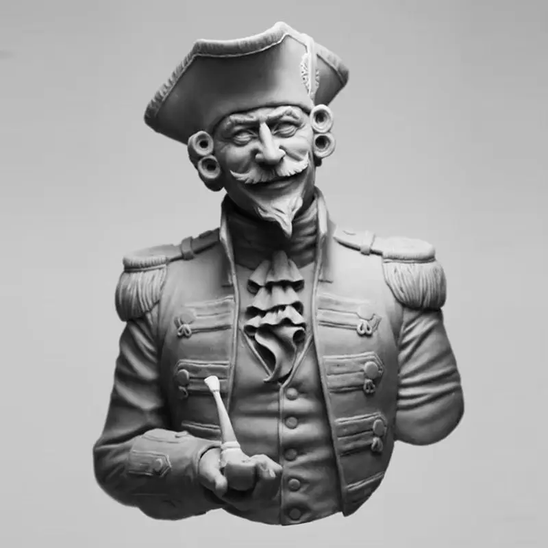 

1/9 Resin Bust Figure Half Body Model Kit, Historical Figure Mini Gk White Model Figurine, Unassembled And Unpainted Kit