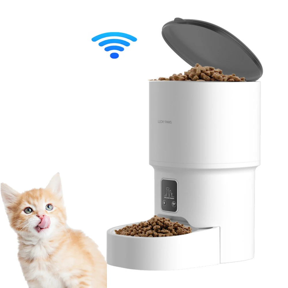 Wifi Smart Pet Feeder Automatic Timer Remote Control Dry Food Dispenser Cat Automatic Feeders for Multi Cat Home