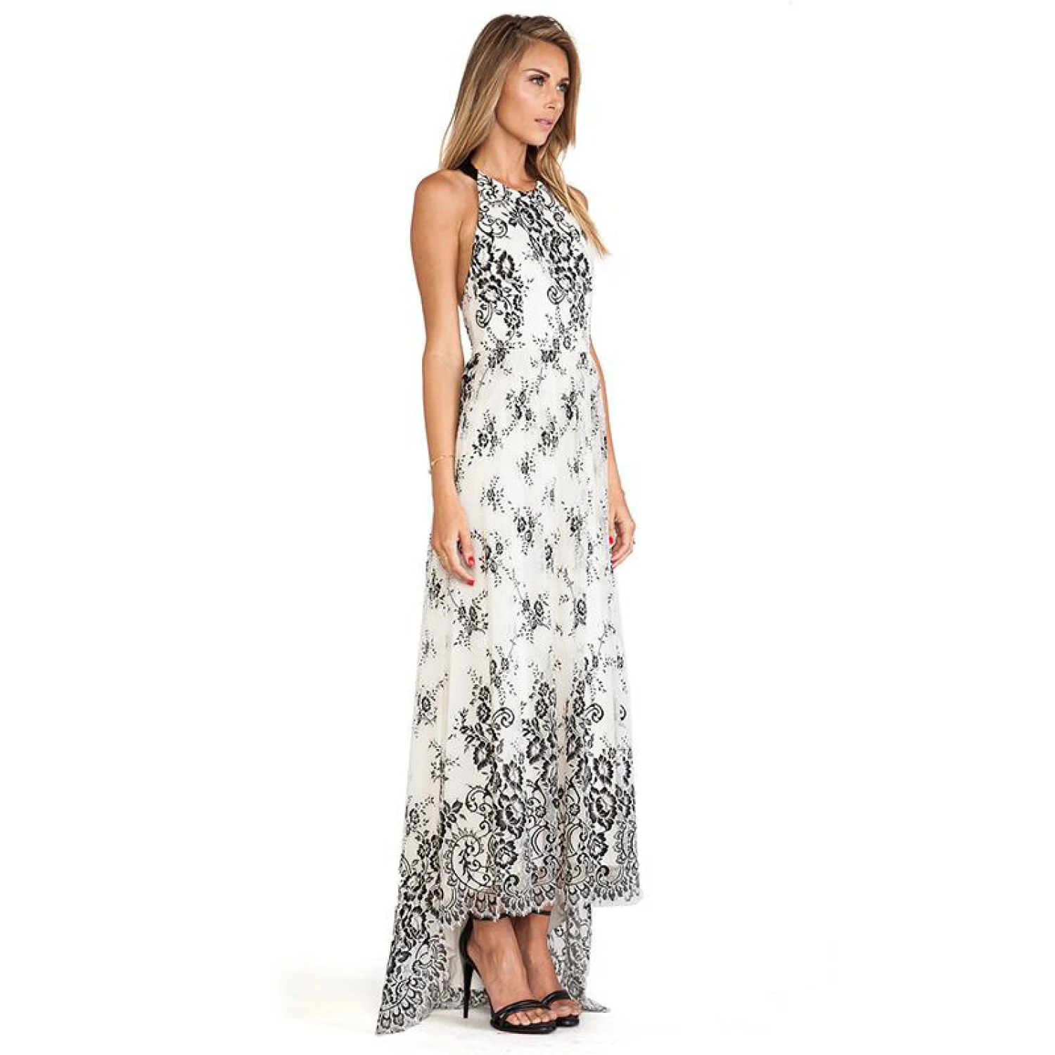 Formales, sexy Neckholder-Maxikleid für Damen mit hohem Schlitz, für Abschlussball, Hochzeitsgäste, herzförmiger Ausschnitt, langes Abendkleid