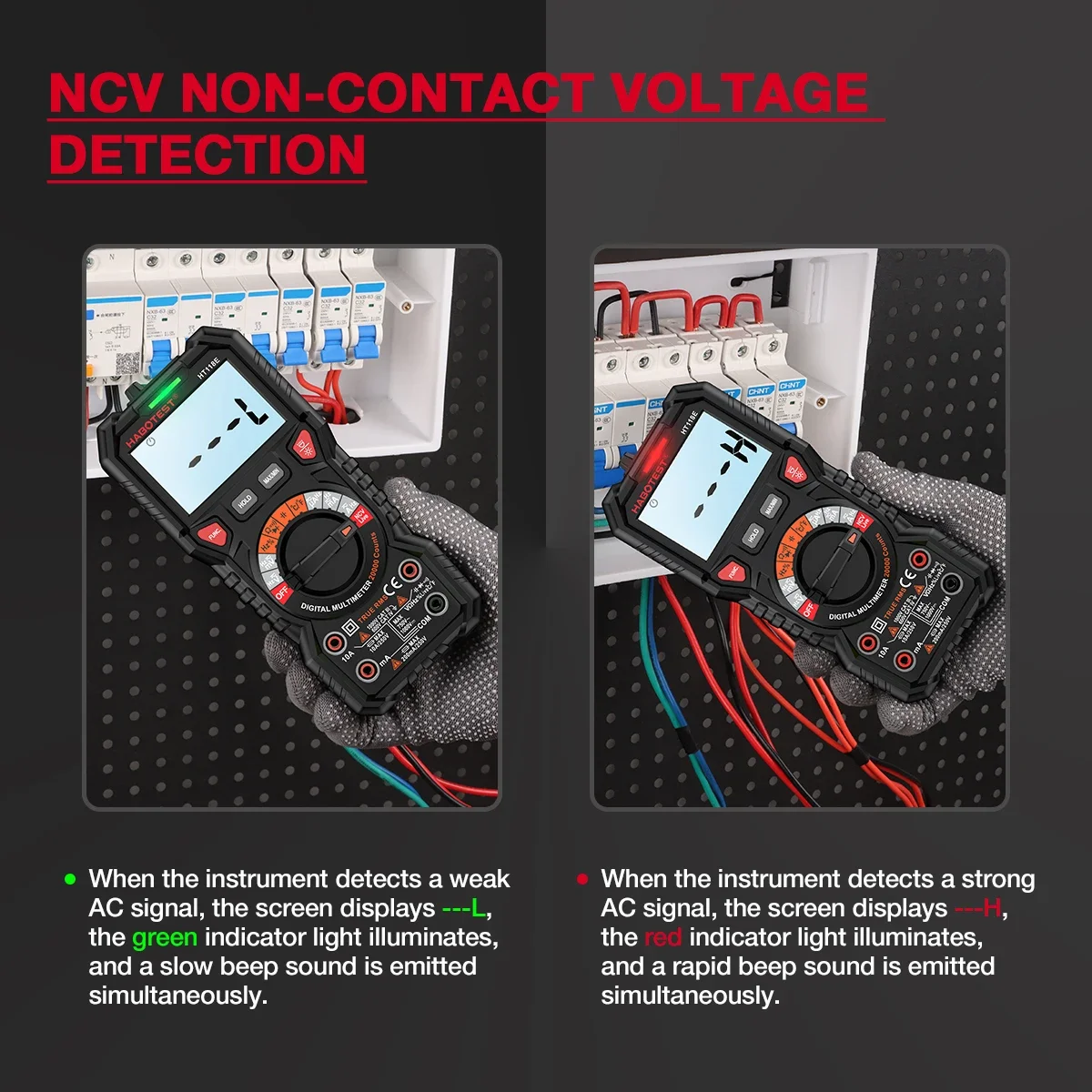HABOTEST HT118 Digital Multimeter Ture RMS Auto Range NCV Hz 1000V AC/DC 6000 Counts Professional High Precise Multimetro Tester