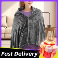 Portable Electric Heating Blanket USB Heating Shawl Blanket Powered Warmer Bed Heating Mat Winter Warm Heated Blanket Sofa Shawl