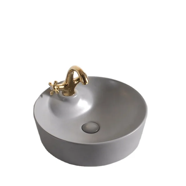 Modern Ceramic Counter Top Art Wash Basin Sanitary Ware Porcelain Vessel Basin Bowl Lavabo Bathroom Sink