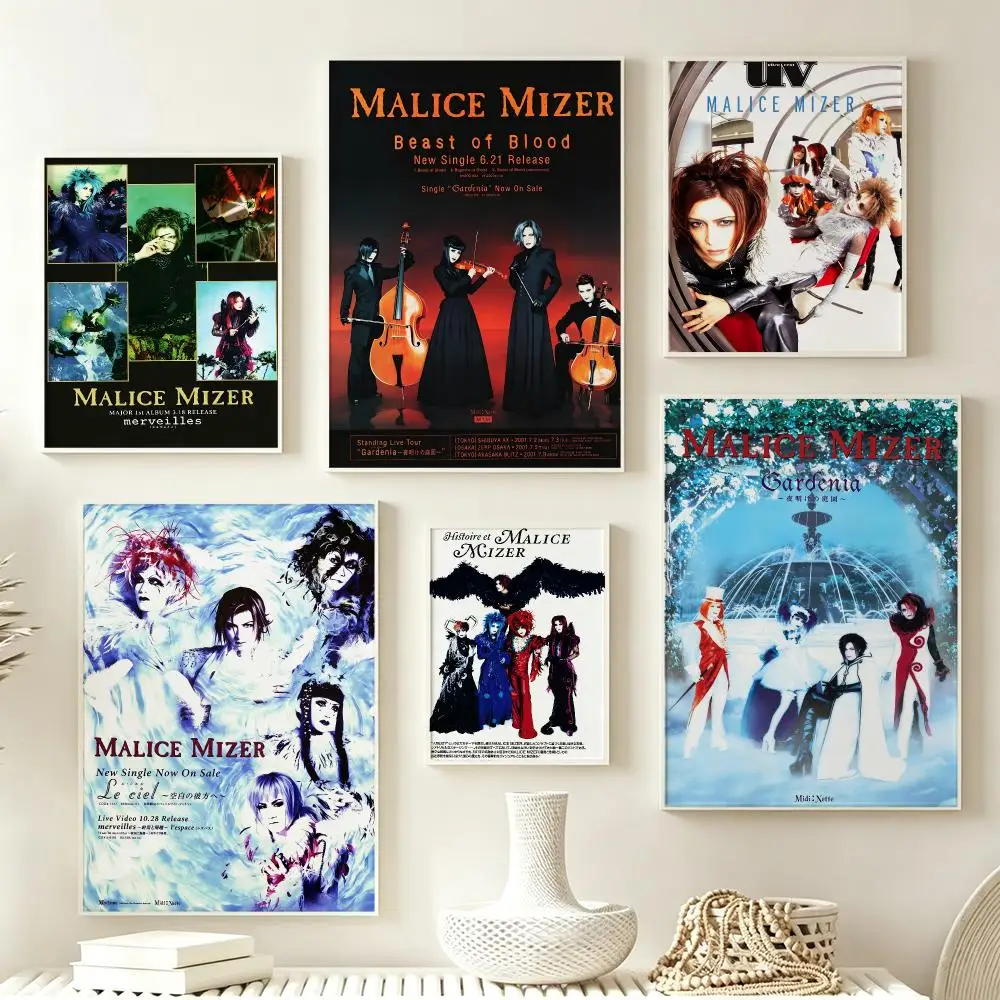Band Malice Mizer Poster Poster Multiple Sizes  frameless Creamy Style Wall Art Home Decor For Living Room Bedroom gift