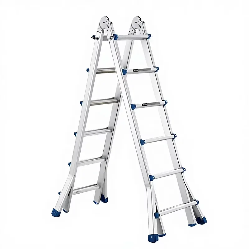Safety Durable Modern Industrial Aluminium Step Ladders Telescopic Folding 4 Section Extension Type 1A 300 Lbs Capacity 5+
