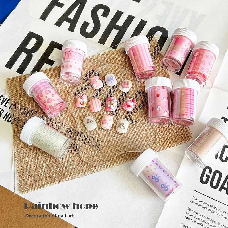 10 stuks charme nagelfolie zelfklevende stickers transferpapier stickers nail art decoraties wraps deksels set van 10 nail art accessoires