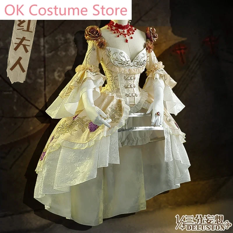 Anime! Identity V Madame Red Blood Feast Marie Game Suit Dress Elegant Uniform Cosplay Costume Halloween Outfit