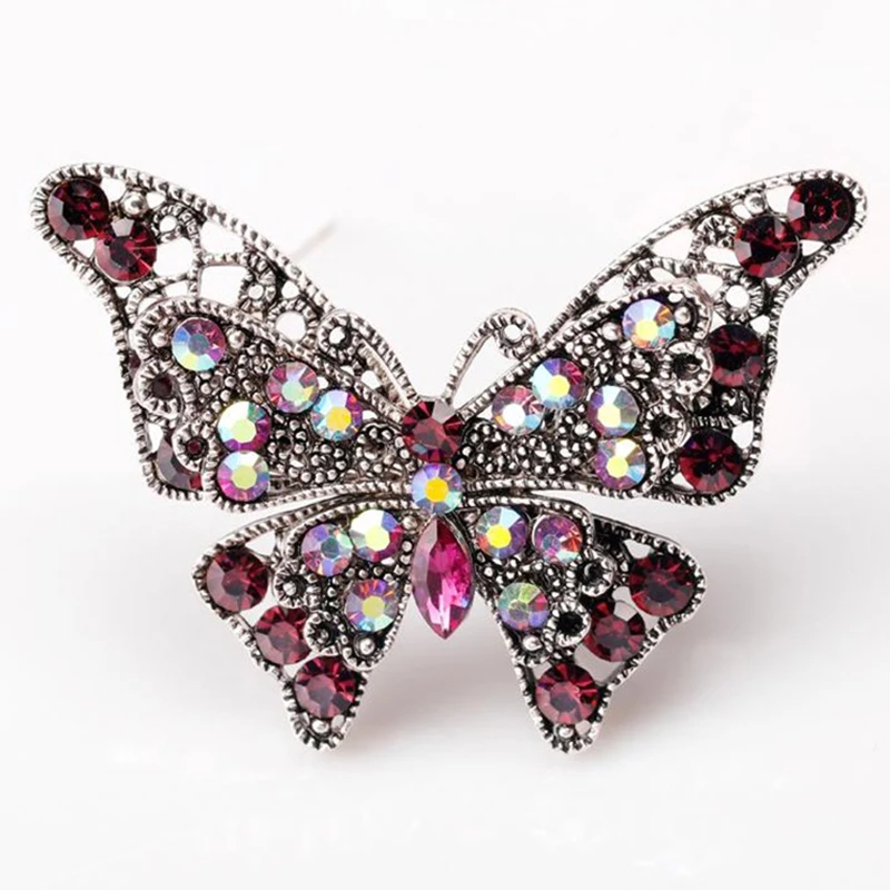 Crystal Brooch Pins Dragonfly Butterfly Brooches Jewelry Wedding Party Gift