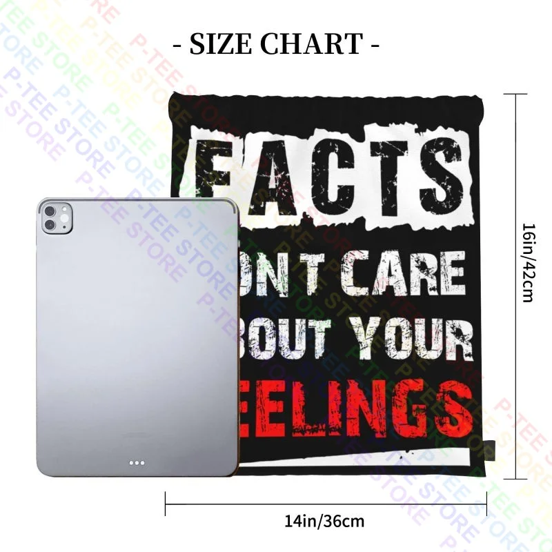 Facts Dont Care About Your Feelings Drawstring Bags Gym Bag Fashion Creative Gymnast Bag Outdoor Running