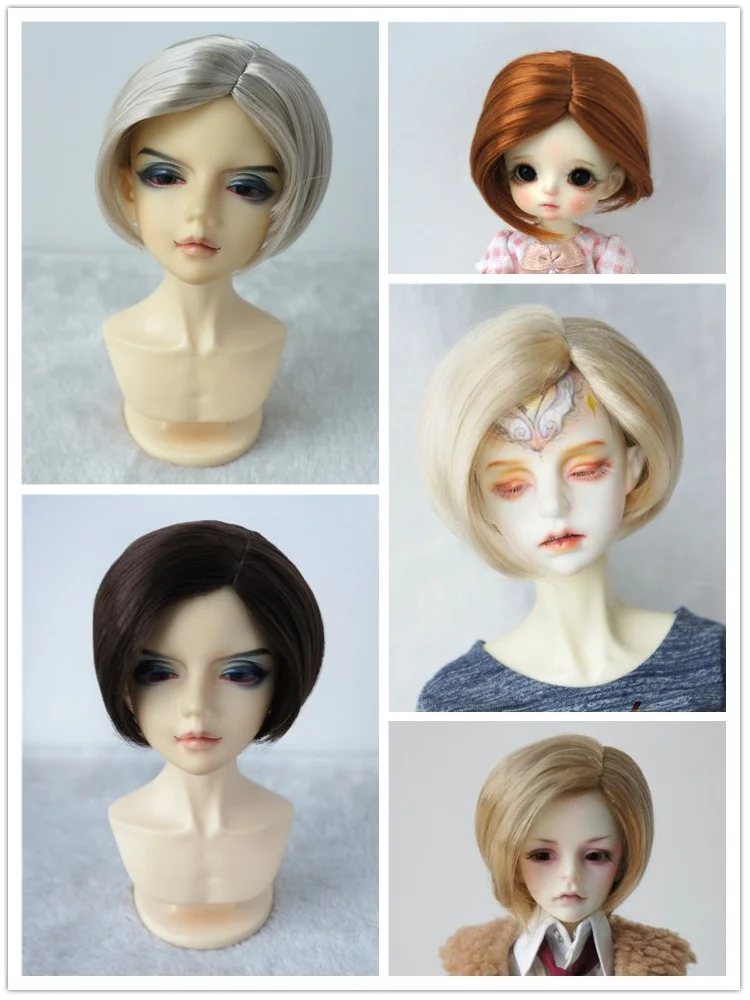 

JD247 1/8 1/6 1/4 1/3 Top BJD Synthetic Mohair Doll Wigs OB11 YOSD MSD SD Hair Size 5-6inch 6-7inch 7-8inch 8-9inch Accessories