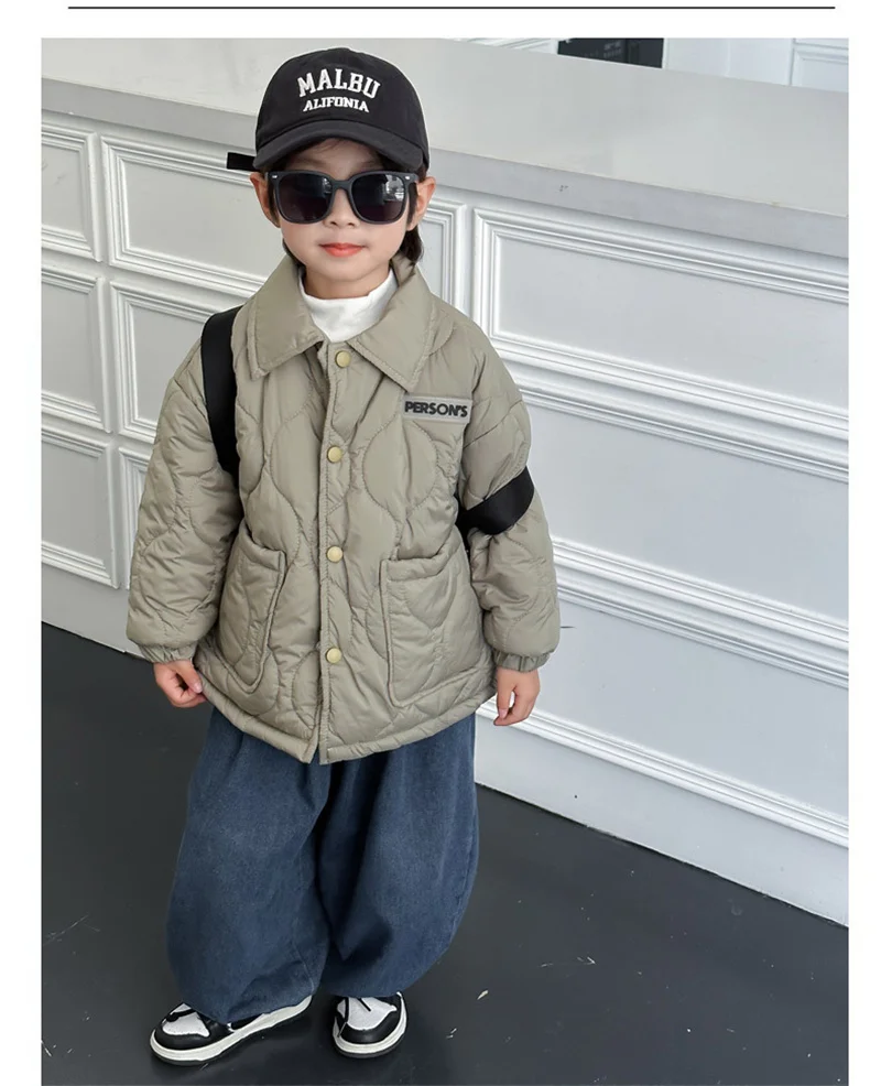 2026 Kids Fleece Cotton Coats Winter Boys Padded Warm Jackets Autumn Teen Casual Cardigan Outerwear Children Clothing 3-10 Years