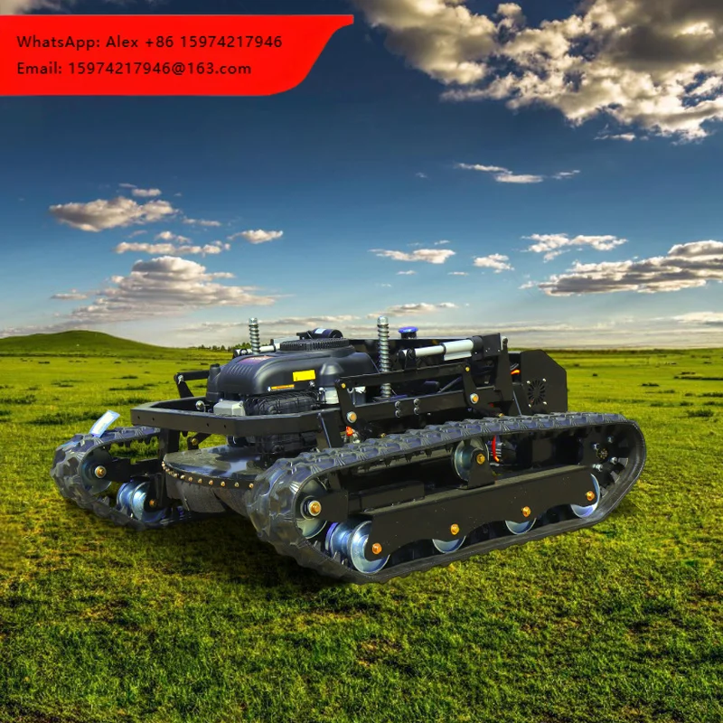 Remote Control Lawn Mower RC Crawler All Terrain Slope Mowing Machine Tracked Radio Controlled Grass Cutter Robotic Mowers