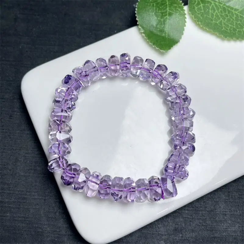 Natural Amethyst Freeform Facet Bracelet Charms Handmade High Quality Crystal Healing Fashion Jewelry Gift 1PCS