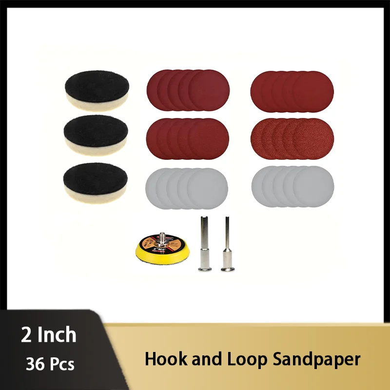 

2-дюймовый 50-миллиметровый набор красной наждачной бумаги, 36 шт., инструмент для ремонта глубоких царапин, набор для ремонта царапин на лобовом стекле с полировкой из оксида церия