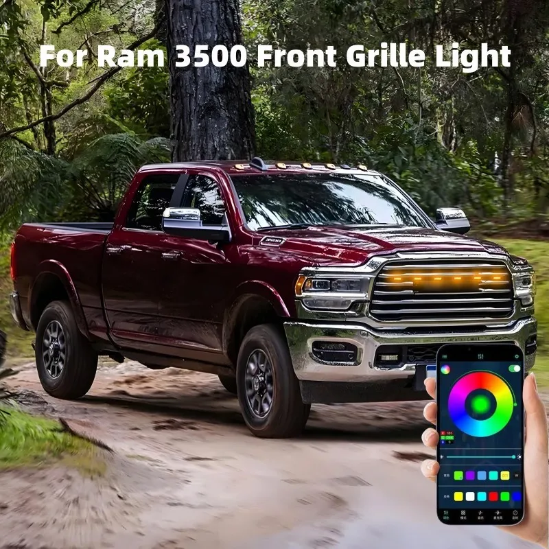 

18LED Front Grille Light For Ram 3500 Car Daytime Running Light Wheel Eyebrow Lamp For Pickup 12V