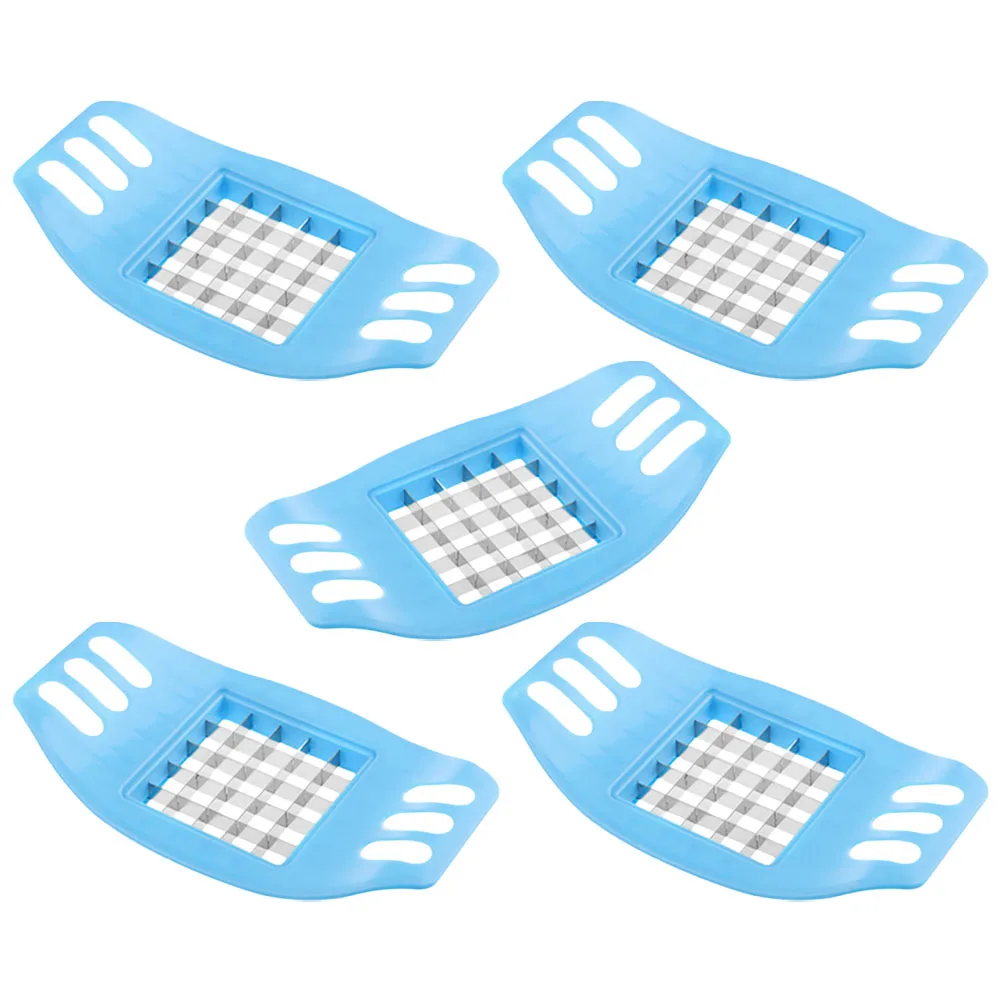 

5 Pcs Potato Slicer Cuber French Fries Fry Chopper Chipper Stainless Steel Vegetable Tool Manual Maker Kitchen Gadget