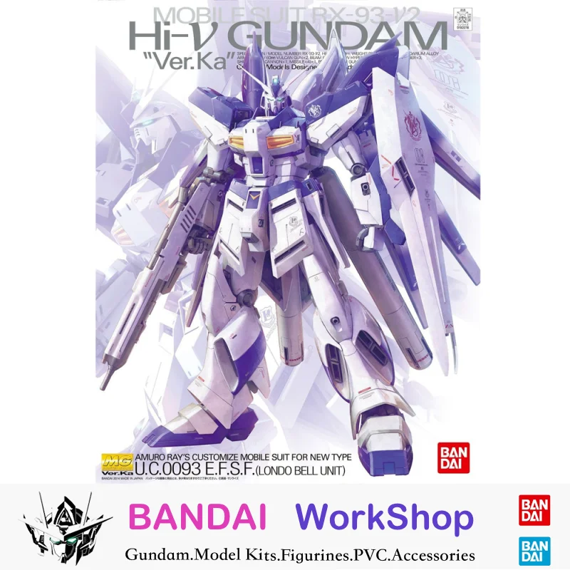 Bandai 1/100 MG RX-93-V2 Hi-Nu Gundam Ver.KaAction Figure Assembly Model Kit Collectible Gifts