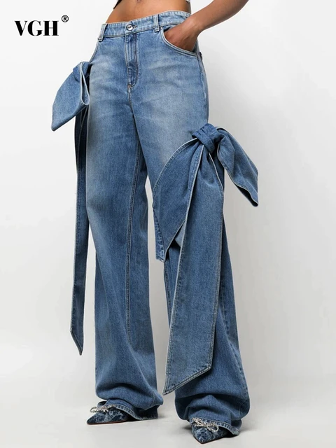 Jeans con fiocco in vita store