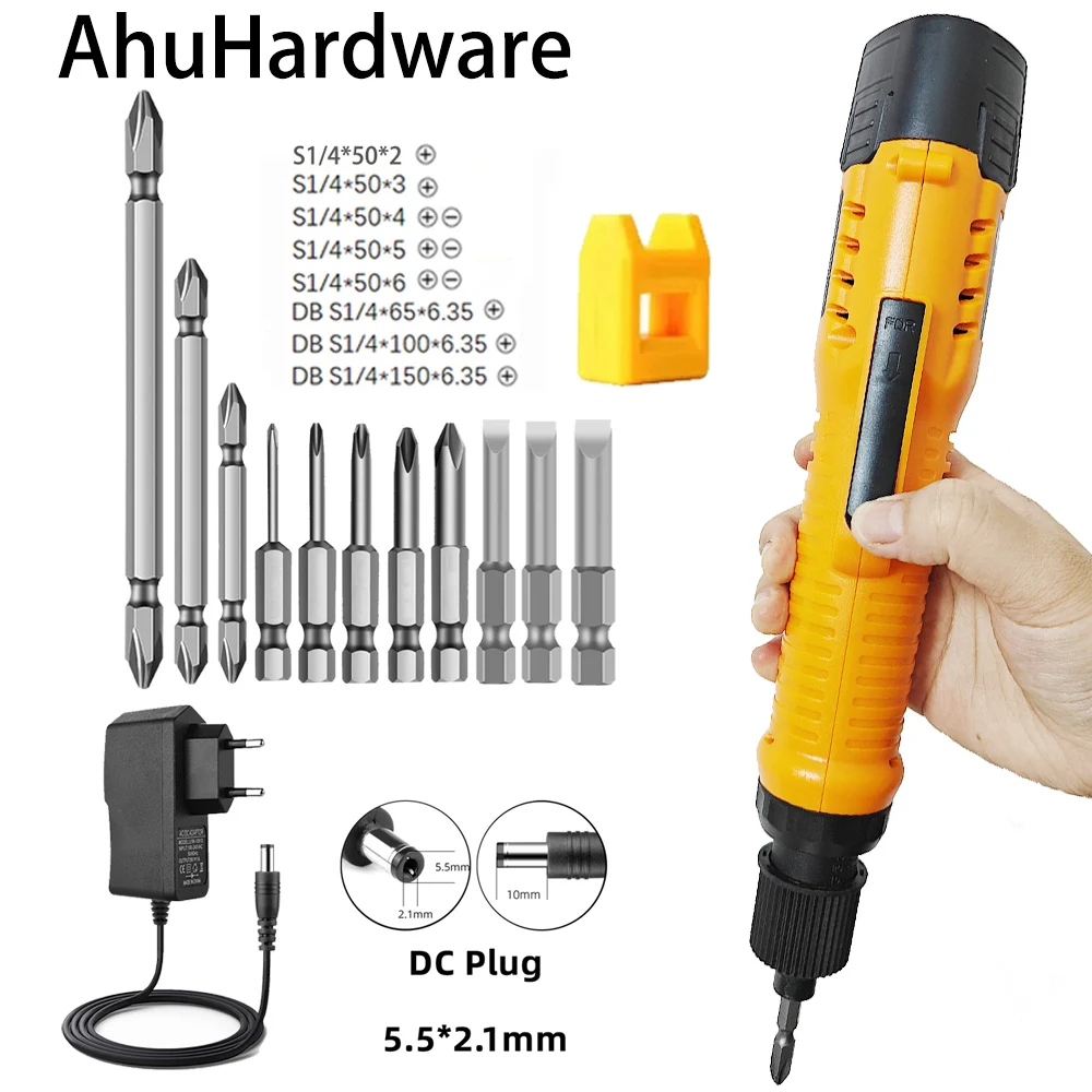 AhuHardware S1/4 Industrial Electric Screwdriver 12V Lithium Battery Brushless Battery Screwdrivers High Adjustable Torque Tools