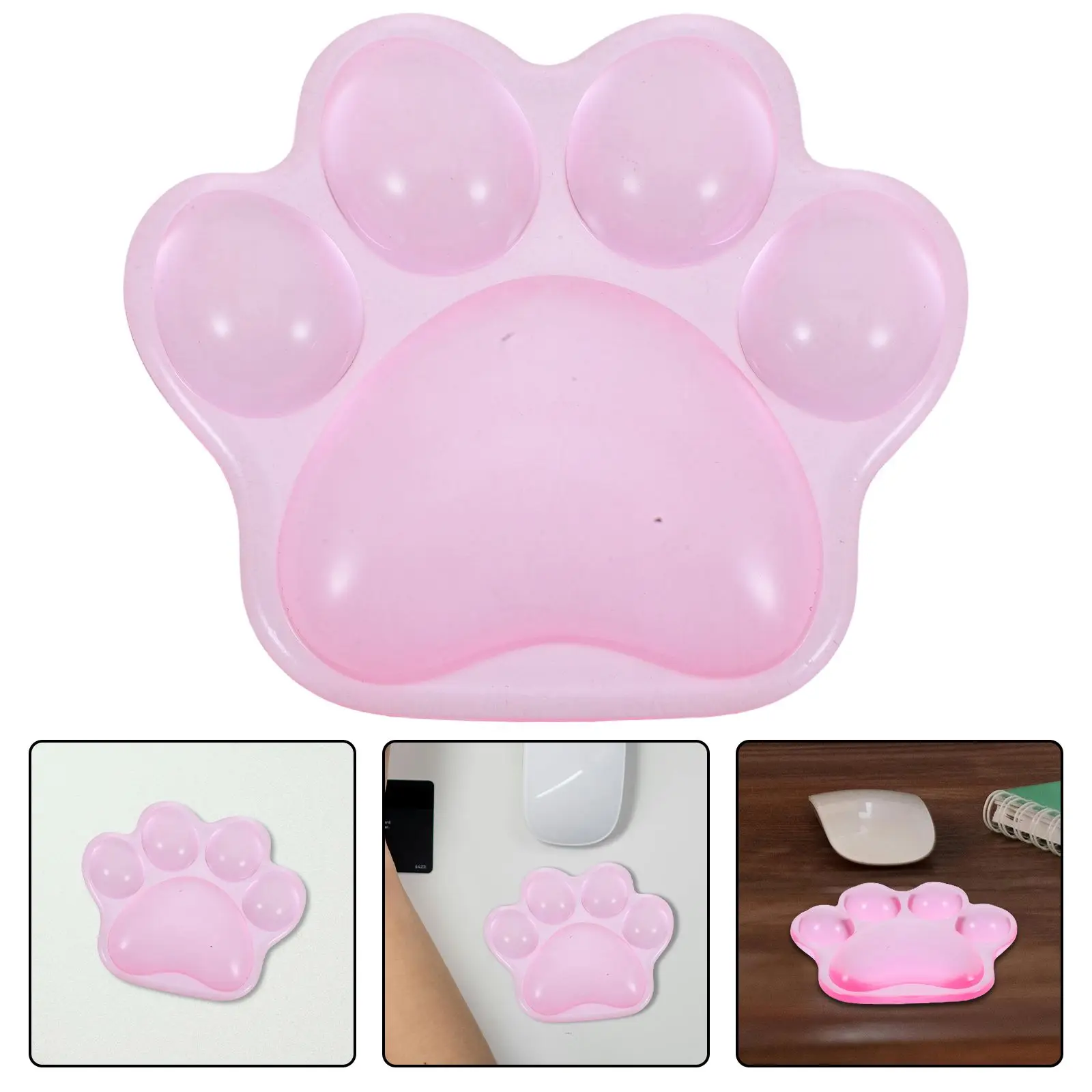 Claw Wrist Pad Mouse Three-dimensional for Cushion Computer Rest Pink
