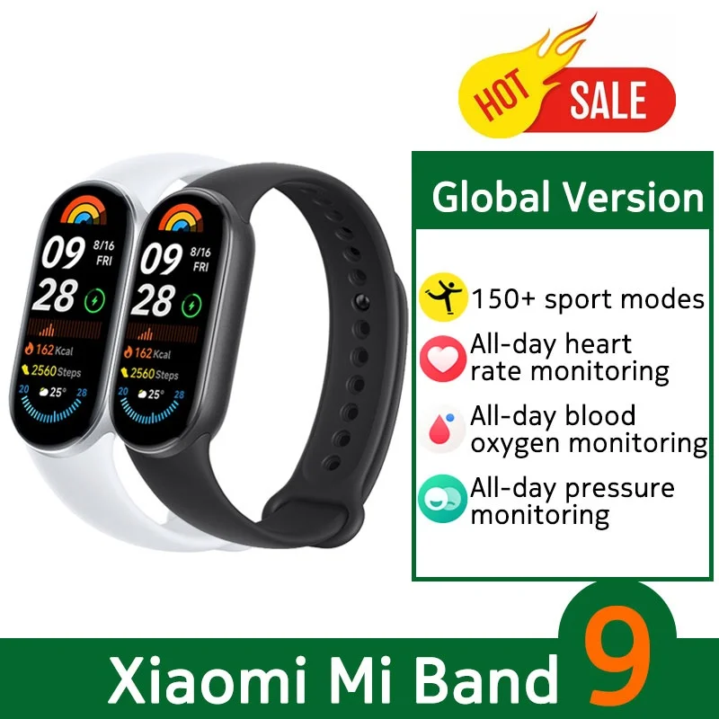 Image: Version mondiale Xiaomi Smart Band 9 Bracelet intelligent Mi Band 9 Bracelet intelligent 1.62 