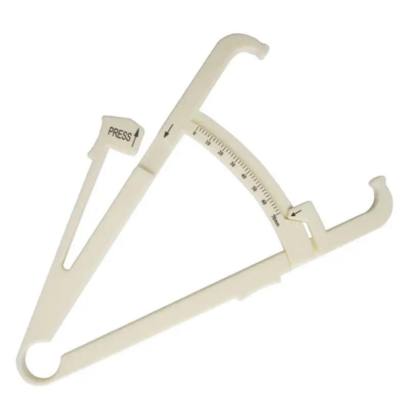 1Pc Body Fat Loss Tester Caliper Fitness Clip Skinfold Measurement Tool Slim Chart