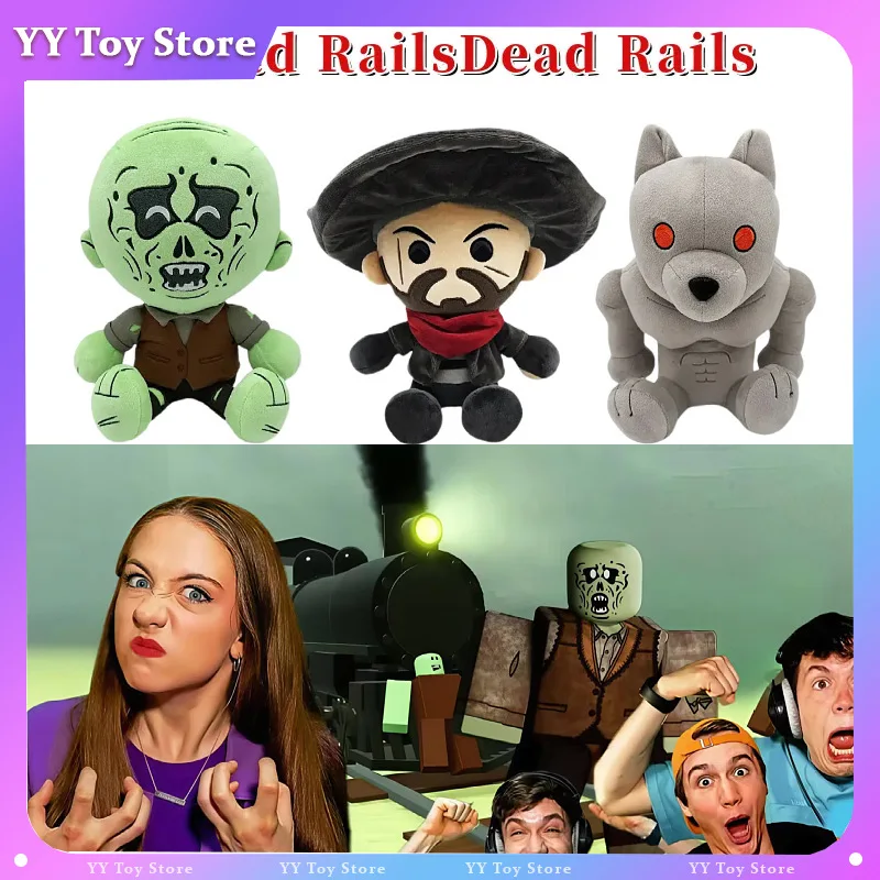 New Dead Rails Plush Toy Featuring Zombies, Cowboys, And Werewolves Plush Doll Horror Ornament Collection Halloween Gifts