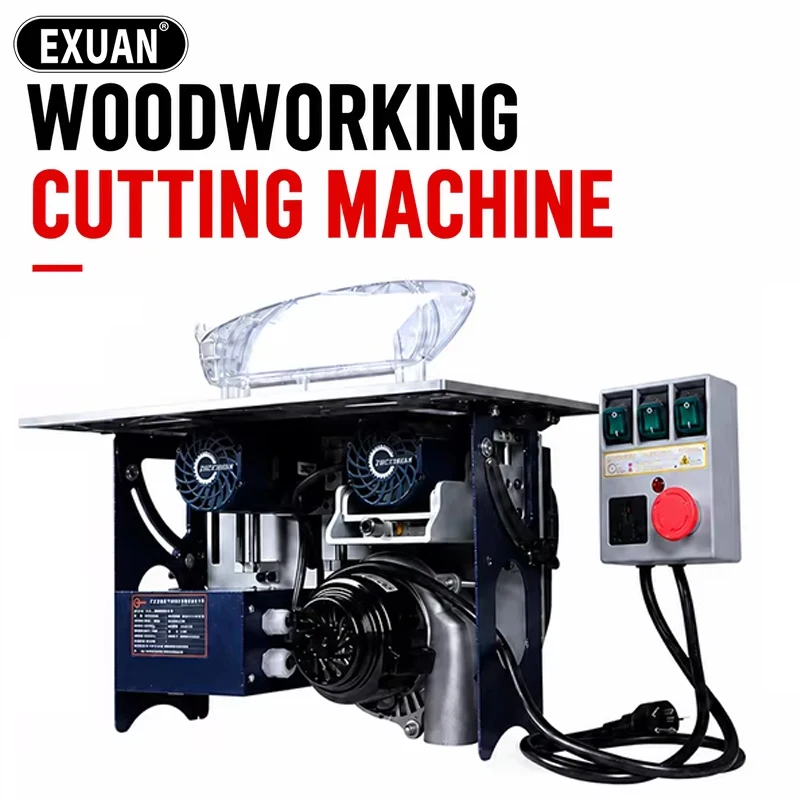 Woodworking Cutting Machine Stepless Speed Control Adjustable Table Smooth Cutting Electric Saw for Woodworking Workshop Use