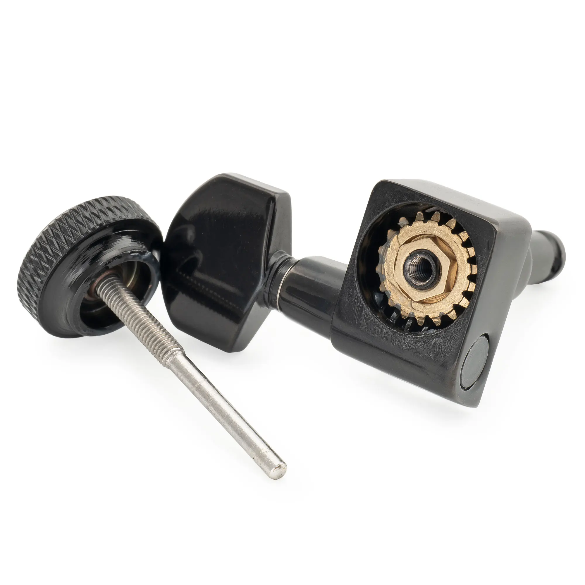 Musiclily Pro R18K 6R/6L 6-in-Line 18:1 Übersetzungsverhältnis 2-Pin Vollversiegelte Mechaniken Stimmwirbel für Fender ST Tele – Detail 28