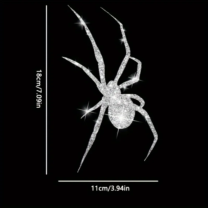 Spider Stickers, Sparkling Spider Decals for Glass Doors, Washing Machines, Refrigerators, Suitcases, Trash Cans, Toilets