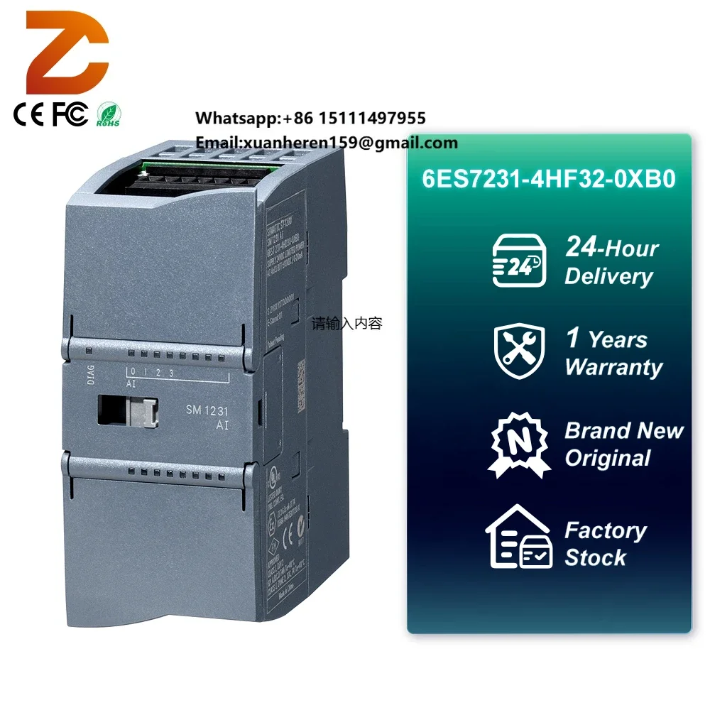 100% NEW Original Siemen S7-1200 Plc Programming Controller 6ES7231-4HF32-0XB0 SIMATIC Plc Analog Input Extension Module