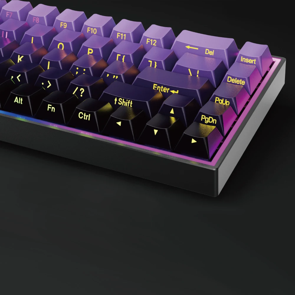 Hot Swappable 68 Keys 65% Mechanical Keyboard 2.4GHz Bluetooth 5.0 PBT Keycaps RGB Wireless Gaming Mechanical Keyboard for Gamer