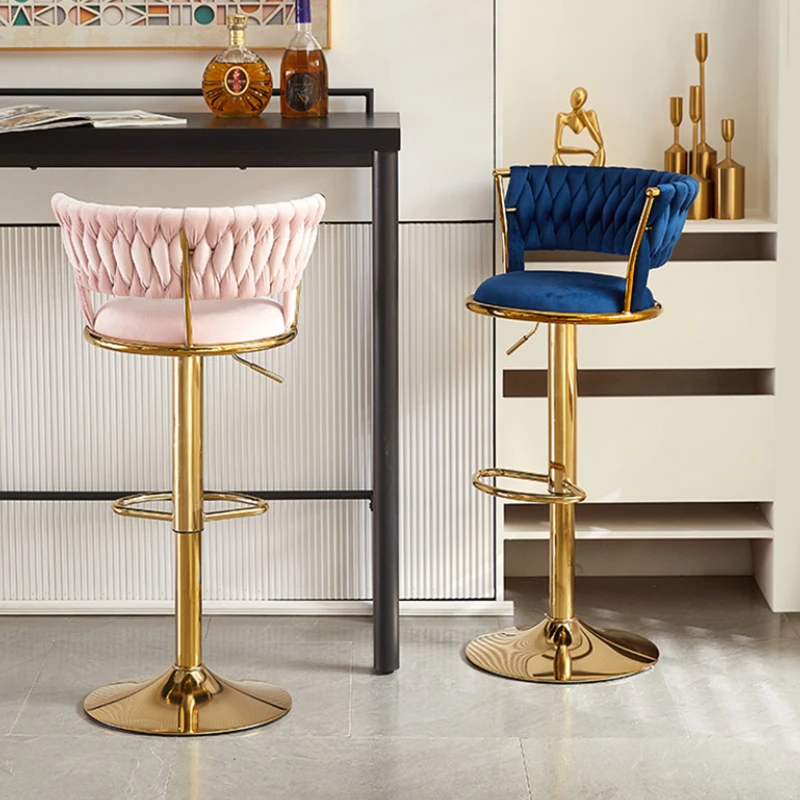 

Counter Adjustable Chairs Modern Design High Gold Luxury Design Bar Stools Salon Comfortable Tabouret De Bar Luxury Furniture