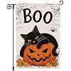 Louise Maelys Halloween Black Cat Garden Flag 12x18 Inch Yard Decor jjp