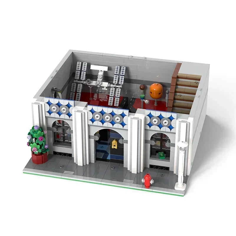 MOC-décennie s de Construction Modulaires, Modèle de Musée de l'Espace Moderne, Briques de Technologie à Assembler Soi-Même, Vue de Ville et de Rue, Jouets Cadeaux de Vacances