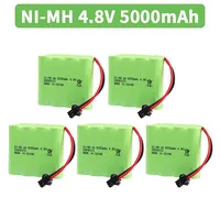 4.8V  NiMH 5000mah AA Battery with SM PLUG For Rc toys Cars Tanks Robots Boats Guns 4.8v Rechargeable Battery AA Battery Pack