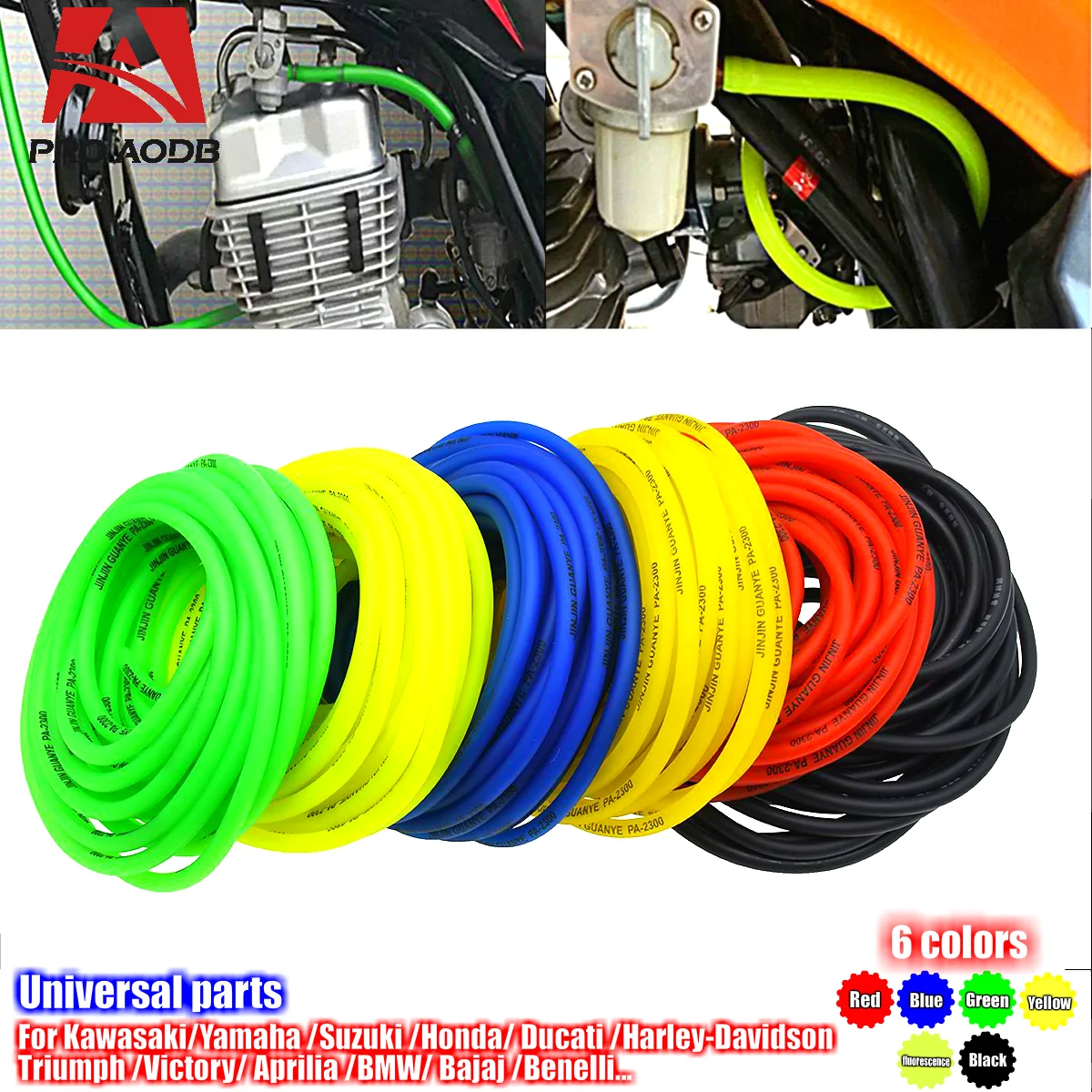 

1M 3M 5M Motorcycle ATV Scooter Gas Oil Pipe Rubber Soft Tube Petrol Fuel Line Hose For KTM Suzuki Honda Kawasaki Yamaha Etc