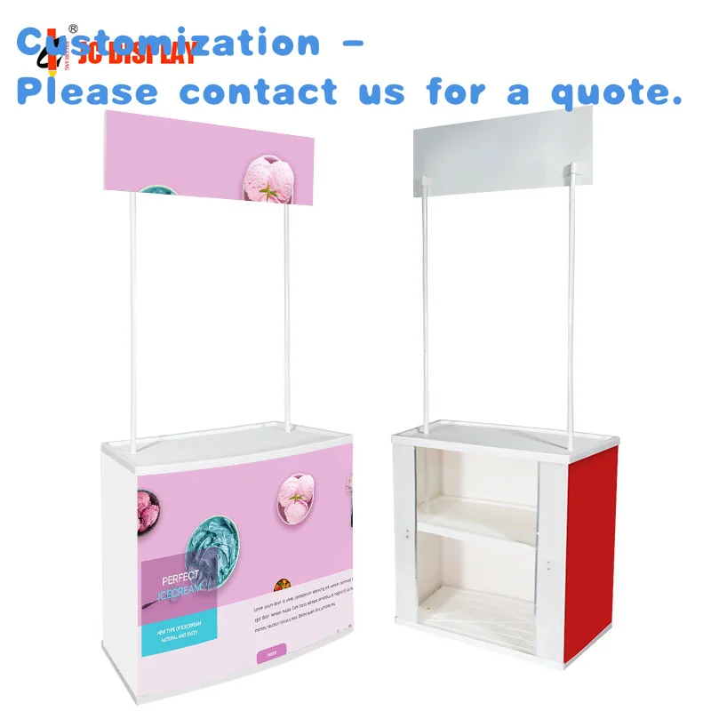 

custom.New Arrival Supermarket Pp/pvc Platform Display Advertising Promotion Table Counter