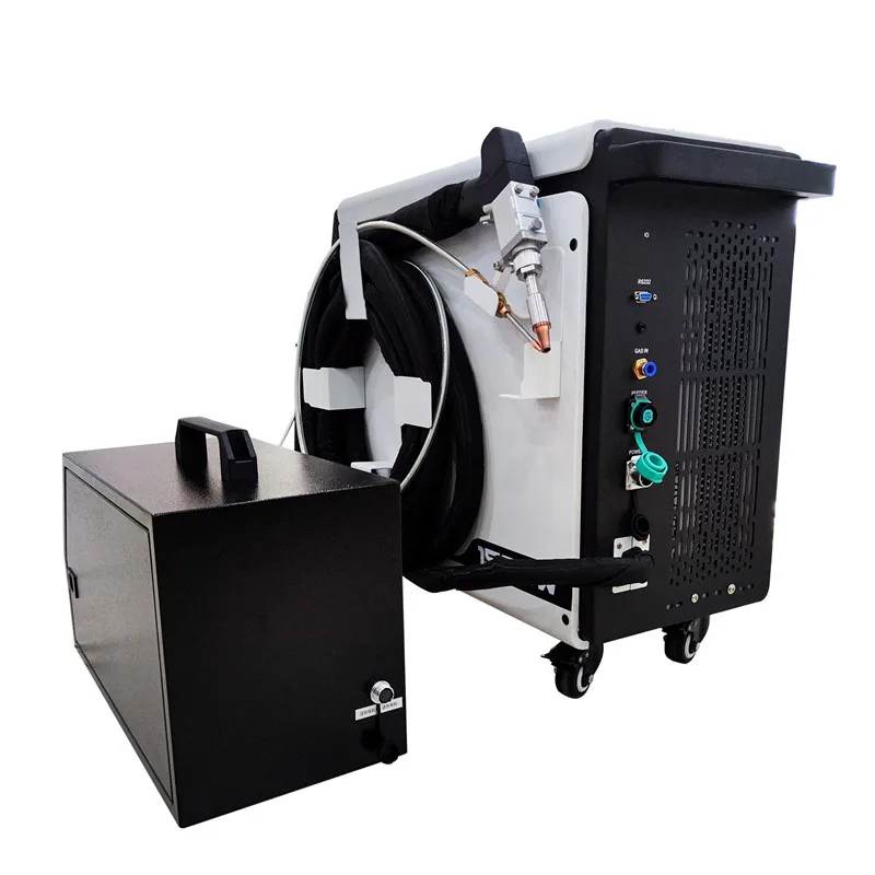 2000 W Raycus/MAX Handfaserlaserschweißgerät, hocheffizientes Laserschweißgerät mit Drahtvorschub für Metall, Stahl, Kupfer