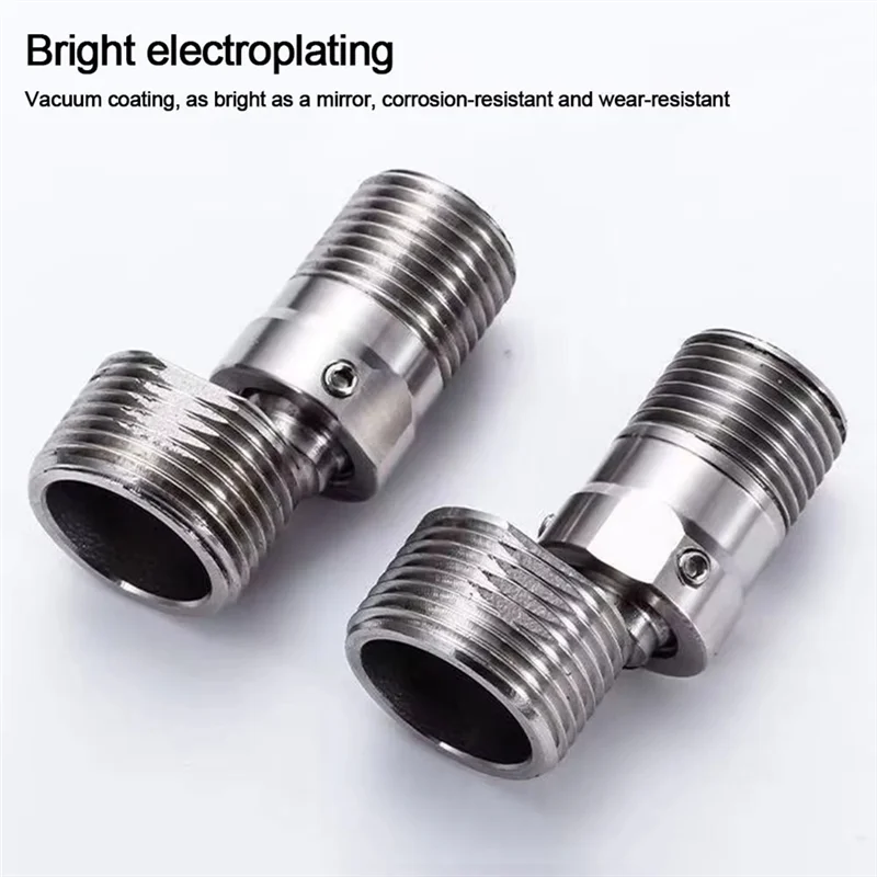 

AT05-угловой адаптер для смесителя для душа, соединение смесительного клапана 360° ° Вращающийся угол регулировки Эксцентриковый винт Угловой настенный монтаж