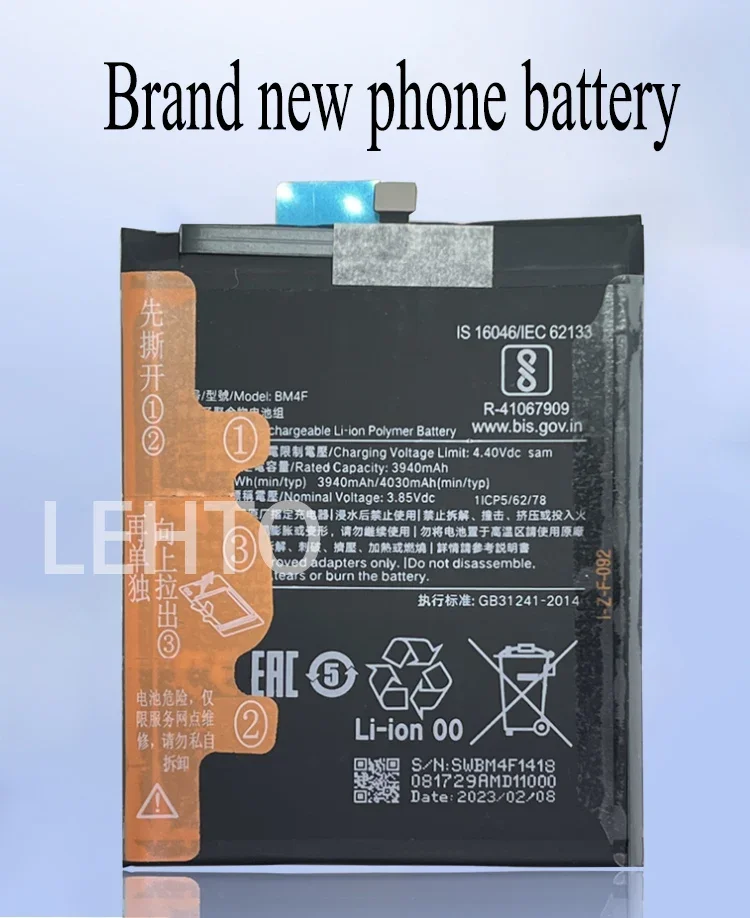 100% New Original BM4F Battery For XIAOMI mi A3/mi 9 Lite/ CC9E / CC9 Phone Replacement  Bateria