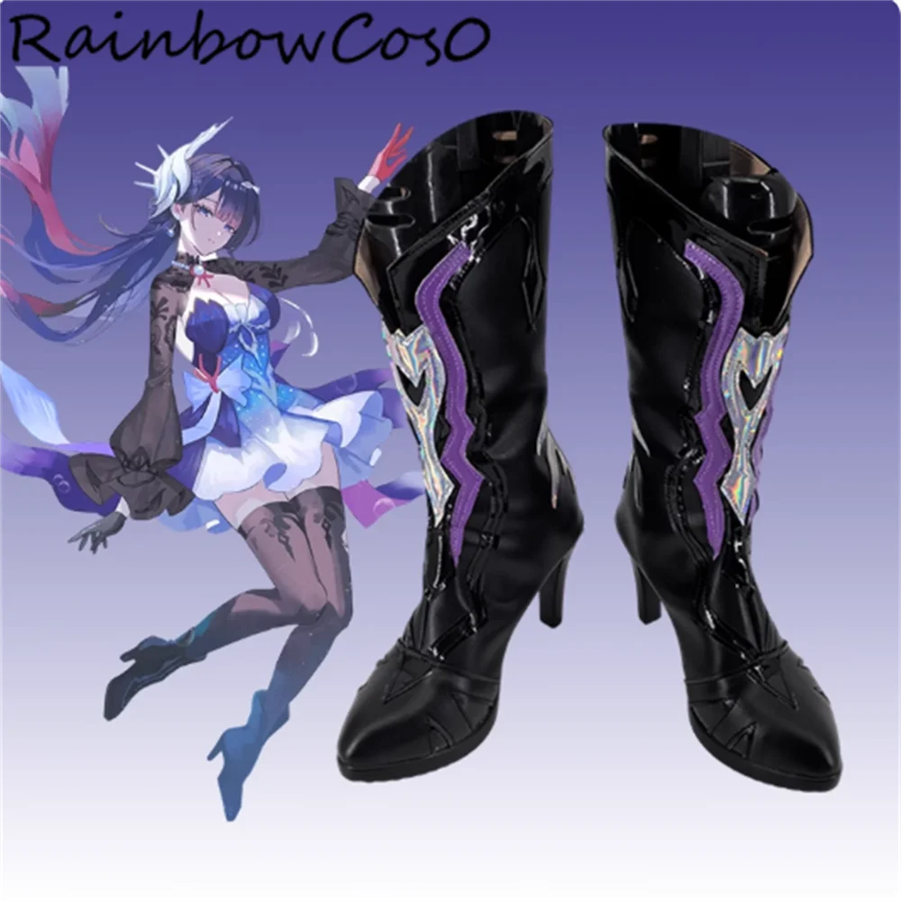 

Hysilens Helektra Honkai Impact Honkai: Star Rail Обувь для косплея Сапоги Игра Аниме Вечеринка Хэллоуин RainbowCos0 W5040