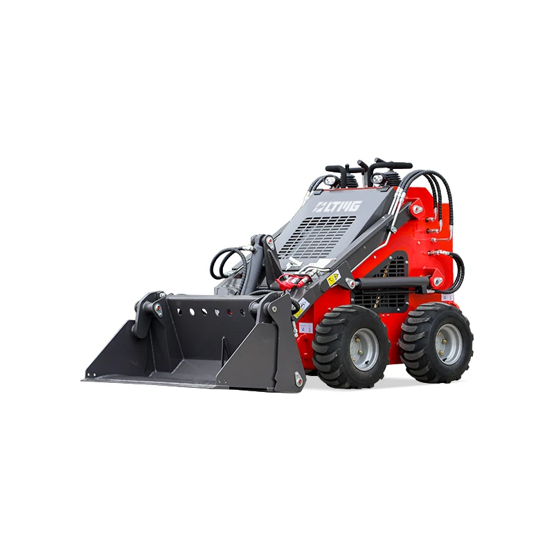 LTMG Hot Sale 200kg 300kg Road Drive Wheeled Small slip Loader with 4 in 1 Bucket