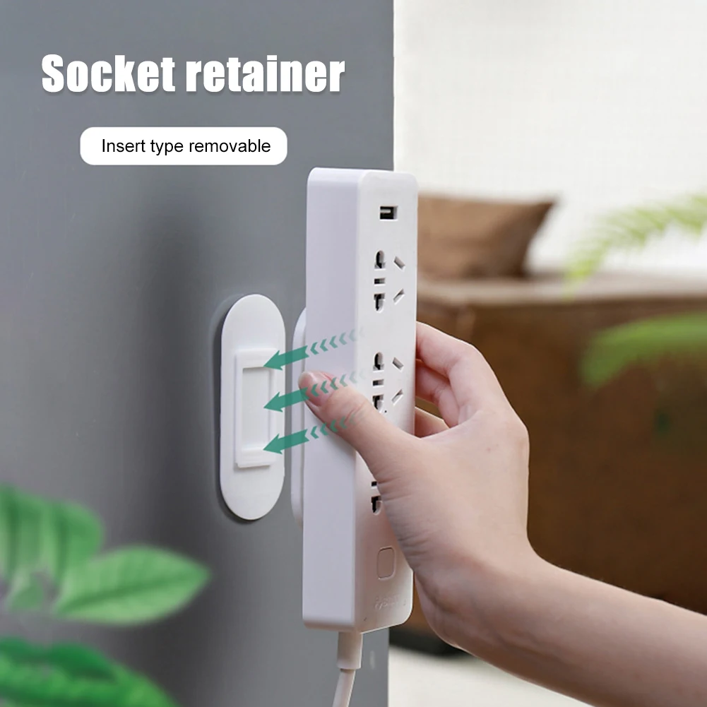 Suporte de parede Power Strip, Versátil adesivo soquete titular, Heavy Duty Desktop soquete fixador para roteadores WiFi, controle remoto